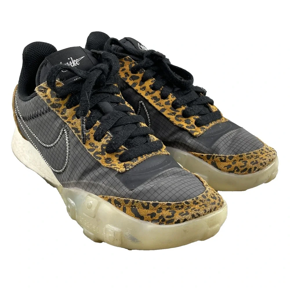 Nike Waffle Racer 2X Shoe Women 7.5 Leopard Streetwear Athleisure Maximalist 90s - Picture 1 of 11